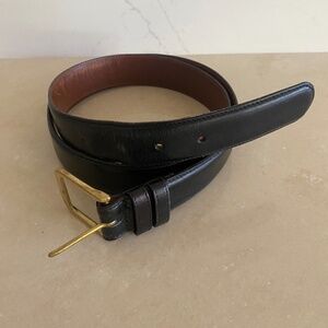 Vintage Coach Womens Black Leather Belt Burnished Cowhide Costa Rica Size 36"